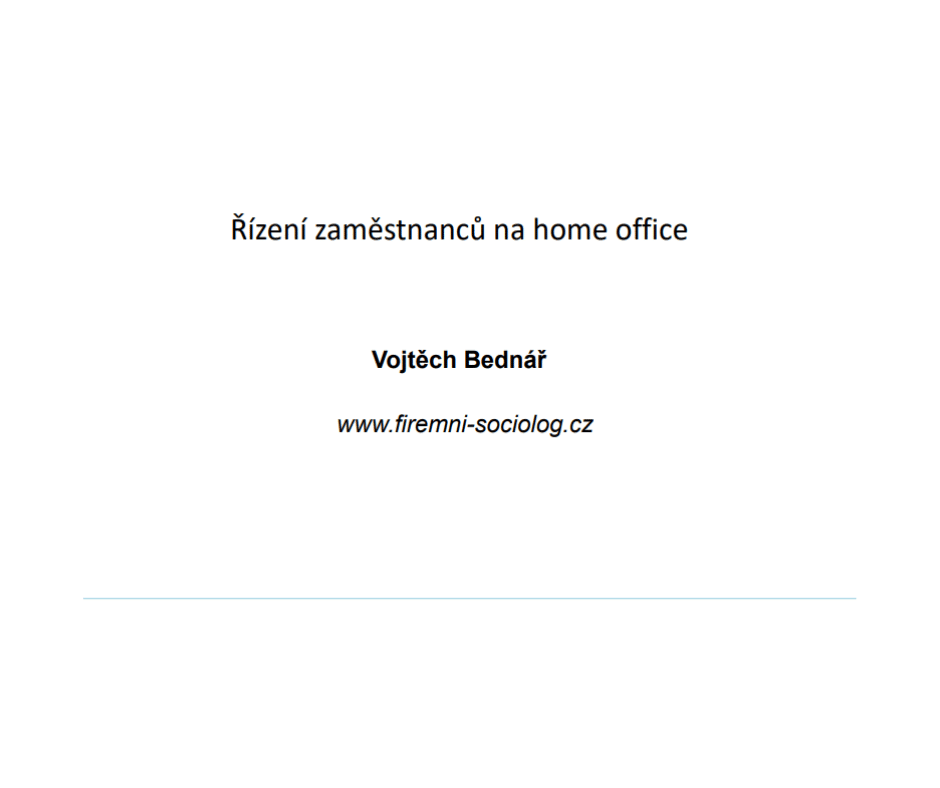 3 2 1 | Online seminár "Vedenie ľudí na homeoffice" s Vojtechom Bednářom