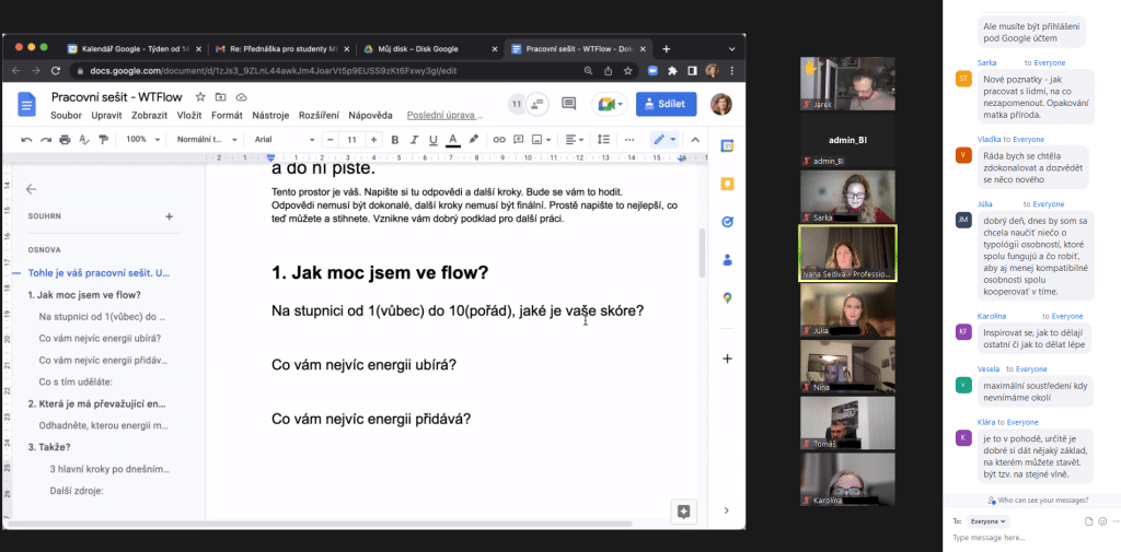Online seminář "WTFlow - Jak postavit výkonné týmy s lehkostí", 14. 11. 2022 - galerie