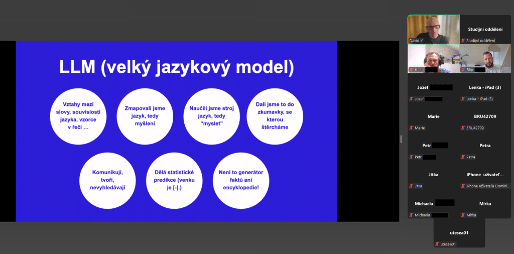 Online seminář "AI turbo pro vaši práci", 25. 6. 2025 - galerie