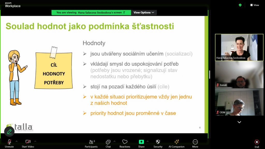Online seminář "Štěstí jako výkonnostní výhoda", 22. 7. 2025 - galerie